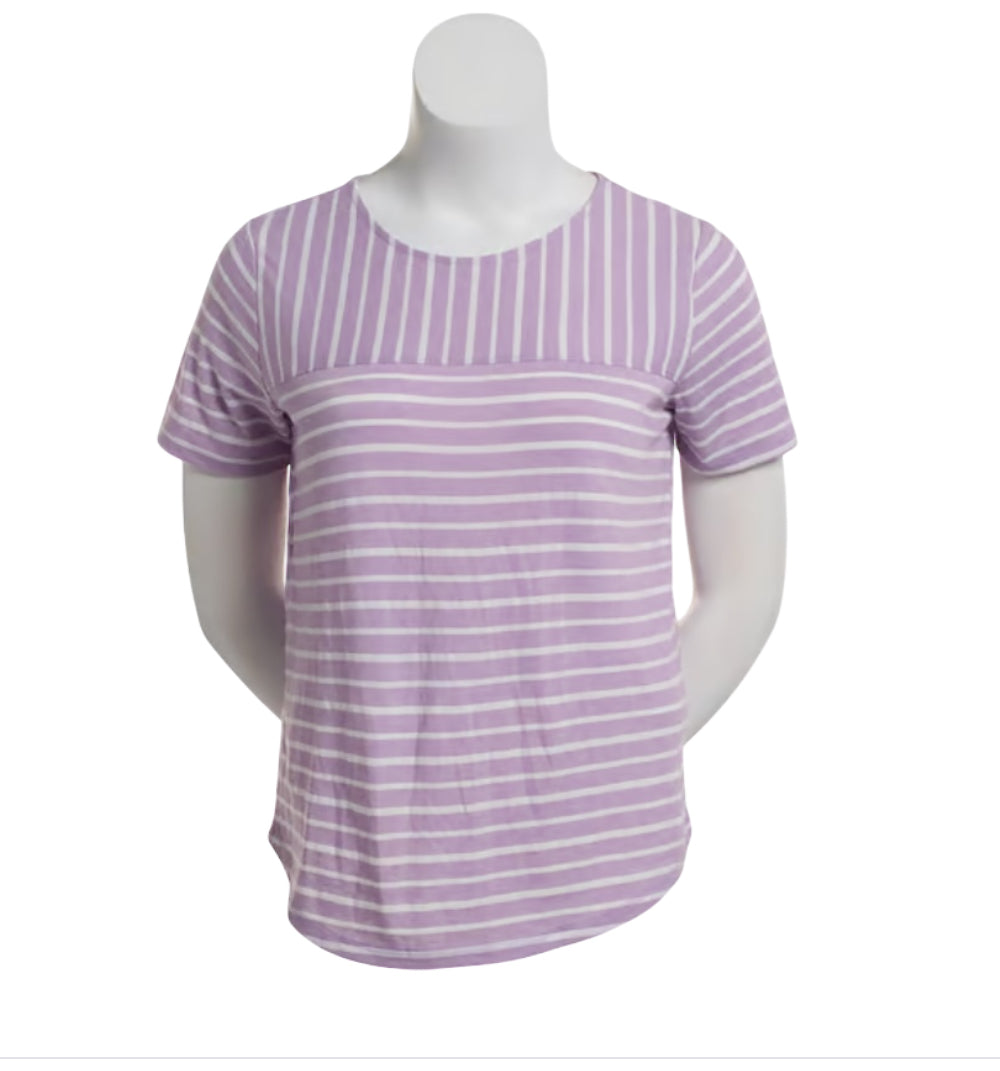 Hasting & Smith Short Sleeve Textured Stripe Tee (X-Large)