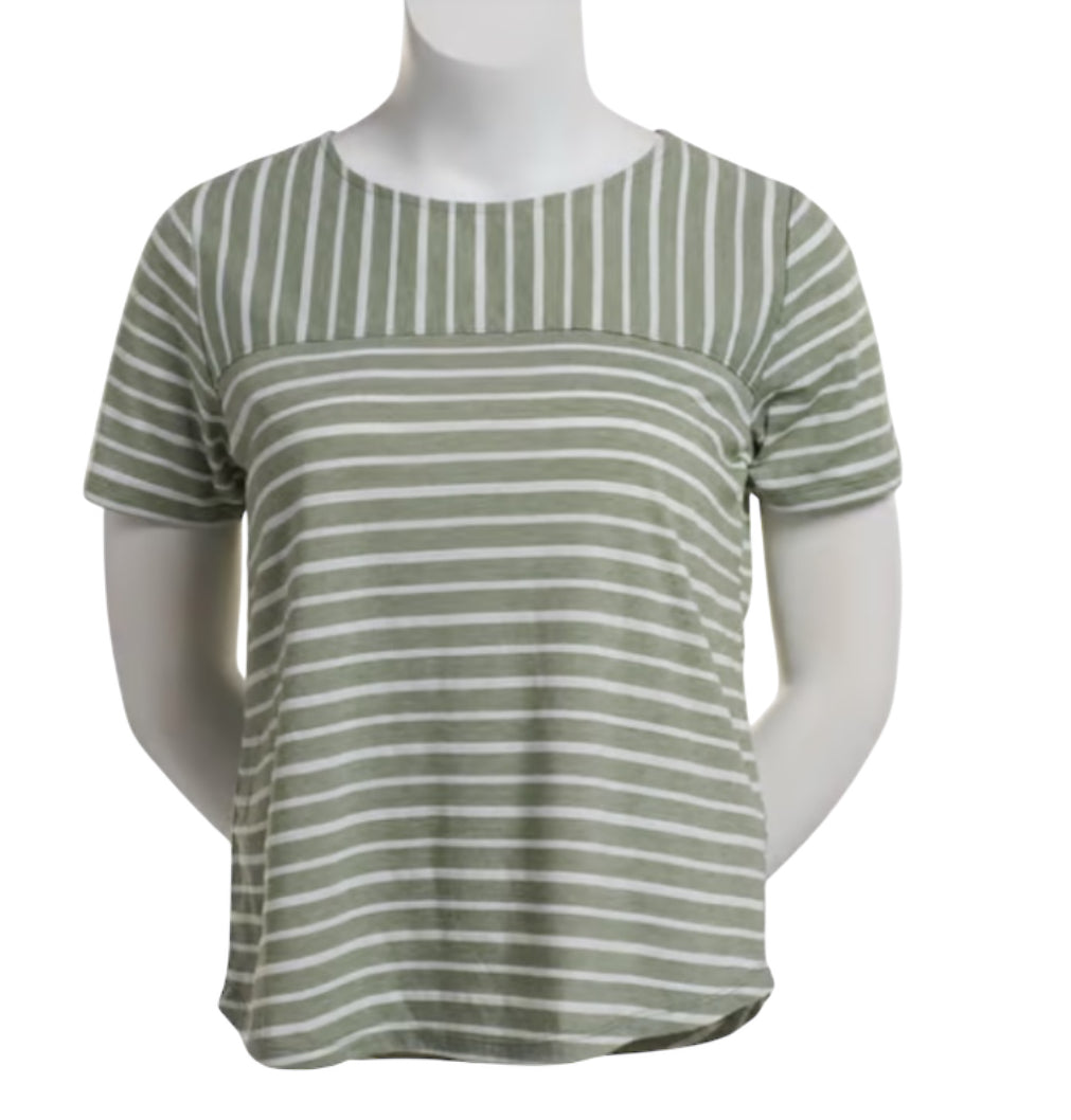 Hasting & Smith Short Sleeve Textured Stripe Tee (X-Large)