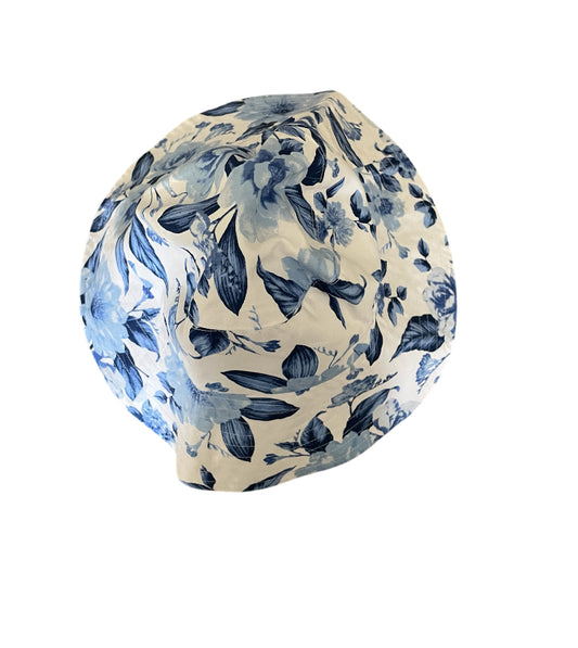 Janie and Jack Blue + White Floral Bucket Hat (24 months)