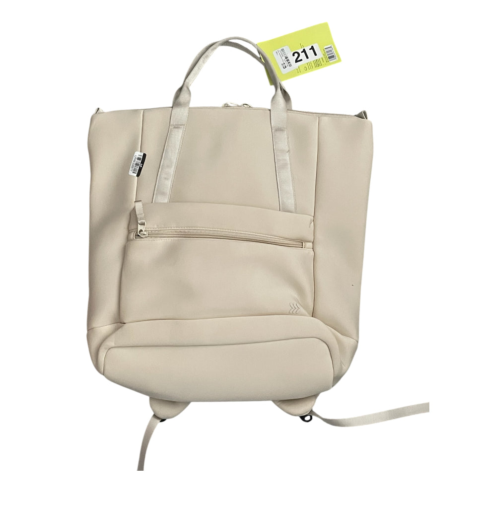 All in Motion Faux Neoprene Tote Backpack in Cream