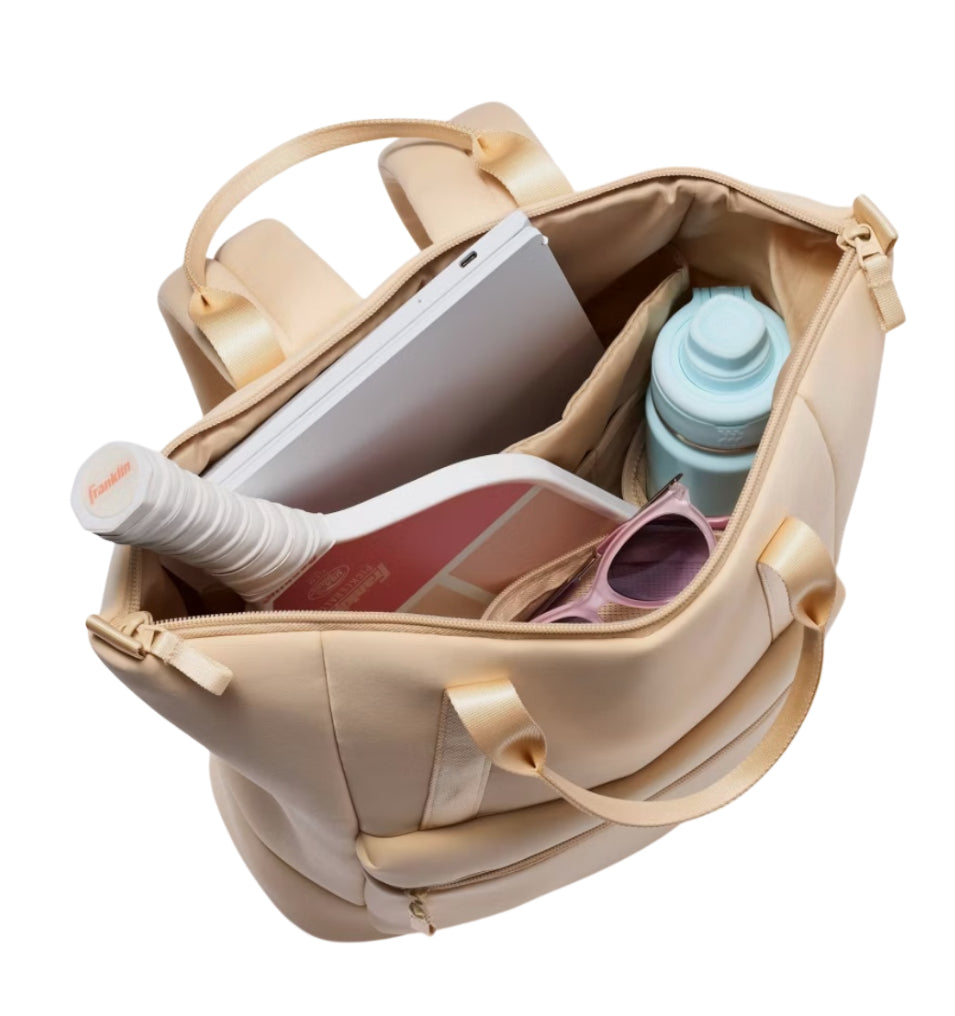 All in Motion Faux Neoprene Tote Backpack in Cream
