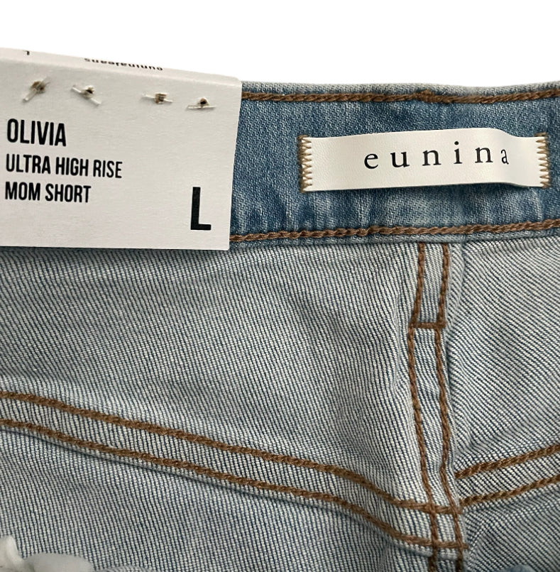 Eunina Olivia Ultra High Rise Mom Denim Shorts (large)