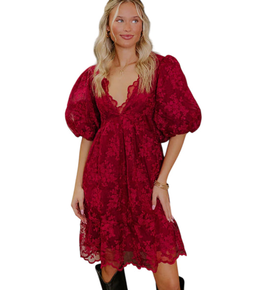 Baevely EMBROIDERED MINI DRESS (2XL)
