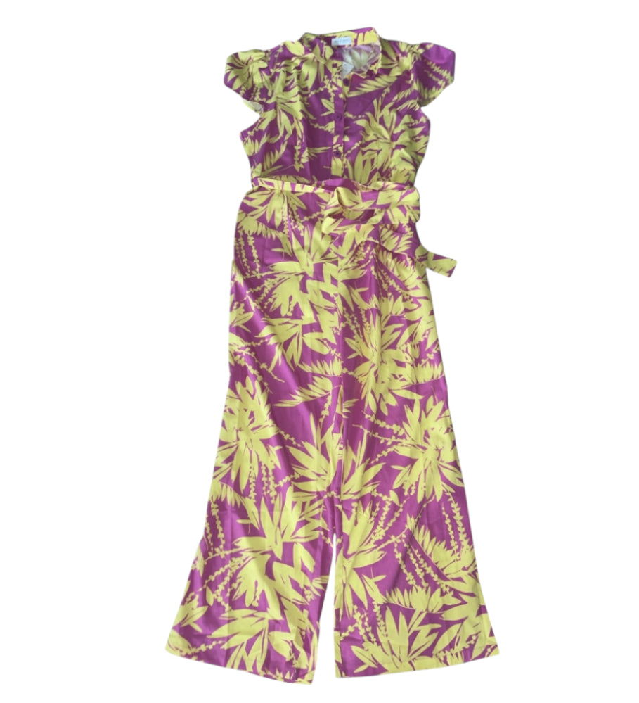 Soul of Curves Tropical Print Jumpsuit