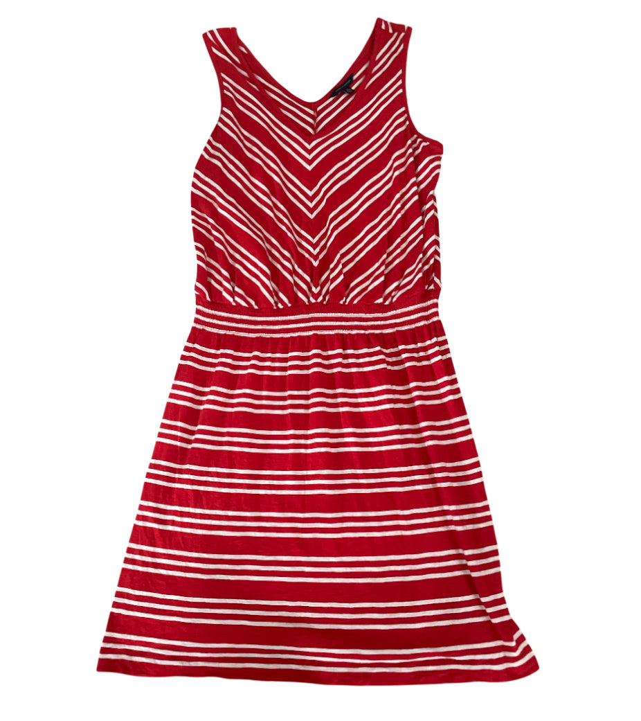 Tommy Hilfiger Red and White Tanks Dress (X-Large)