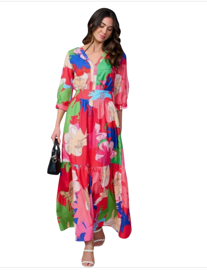 Fashion Space Floral Maxi Dress (Large)