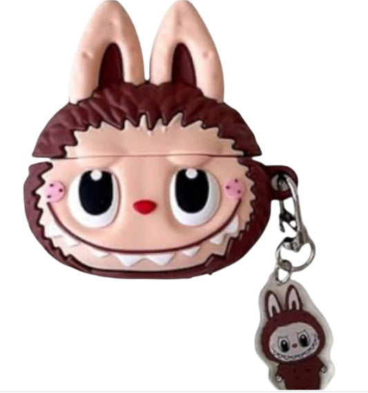 The Monster Series Labubu Brown Character AirPods Case