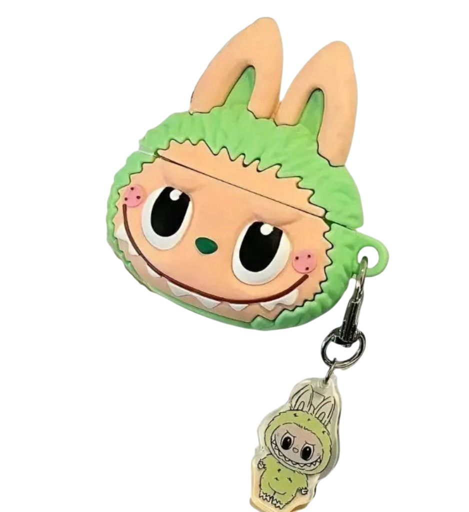 The Monster Series Labubu Green Character AirPods Case