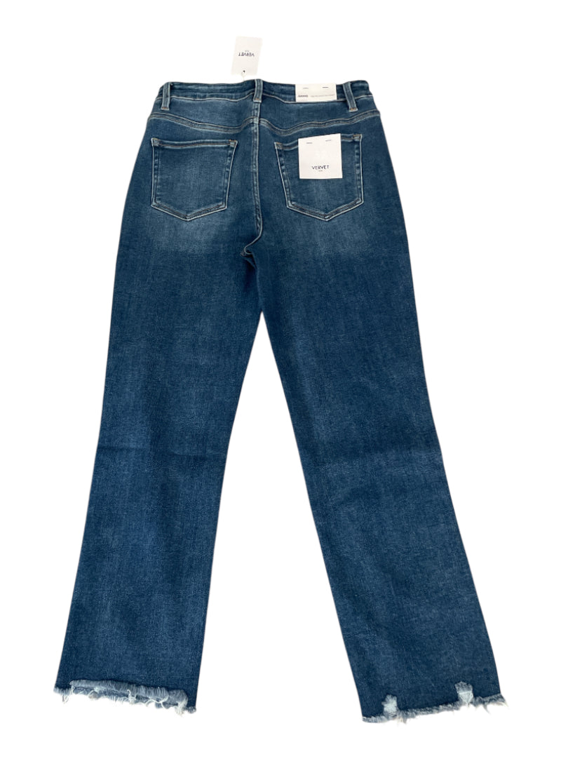 Vervet Jeanne Denim Blue High Rise Slim Straight Jeans (32)