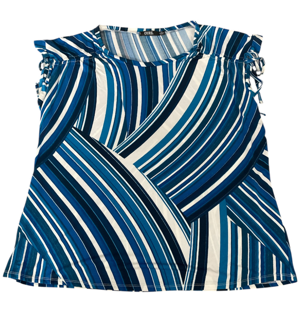 Cure Multi Blue Striped Blouse (1x)