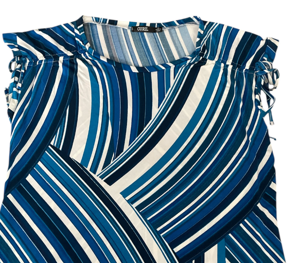 Cure Multi Blue Striped Blouse (1x)
