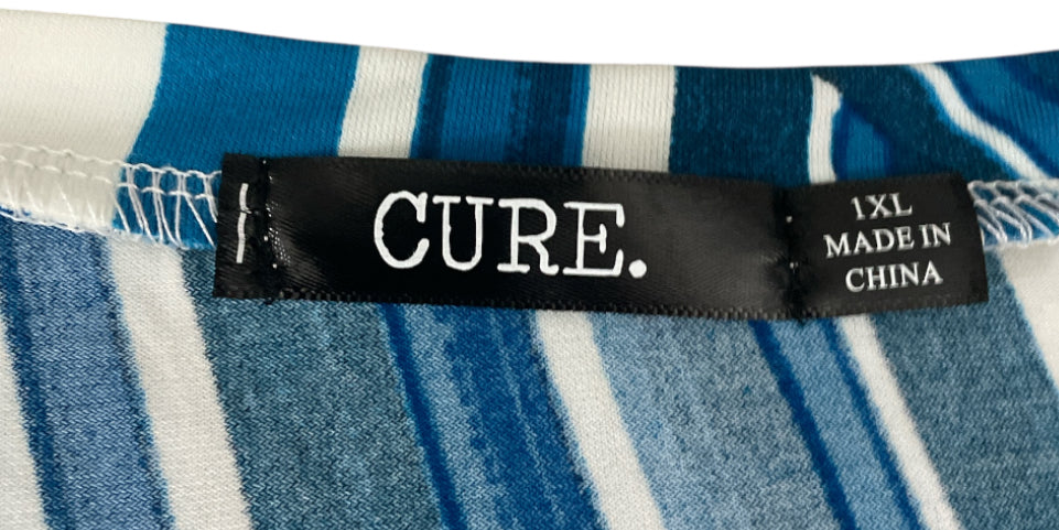Cure Multi Blue Striped Blouse (1x)