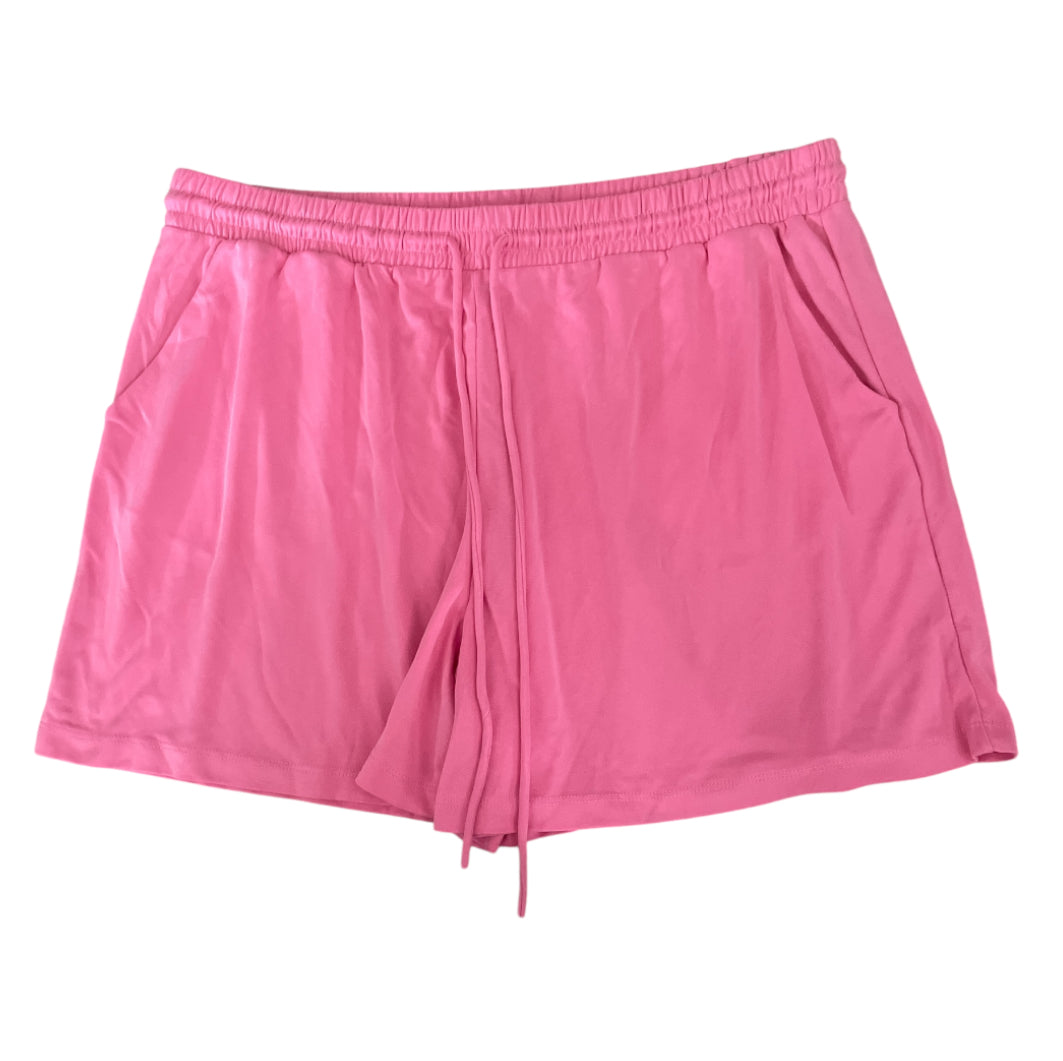 Ces Femme Solid Pink Drawstring Shorts (2x)