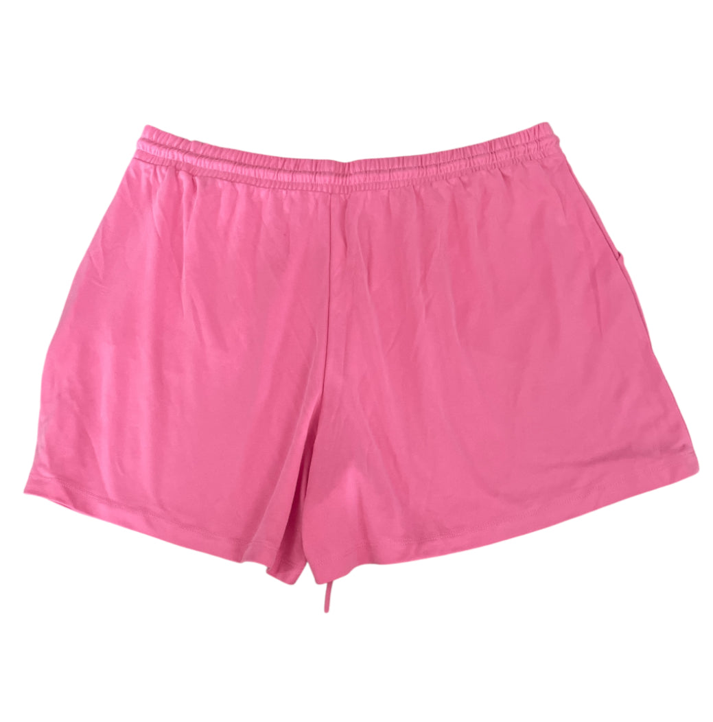 Ces Femme Solid Pink Drawstring Shorts (2x)