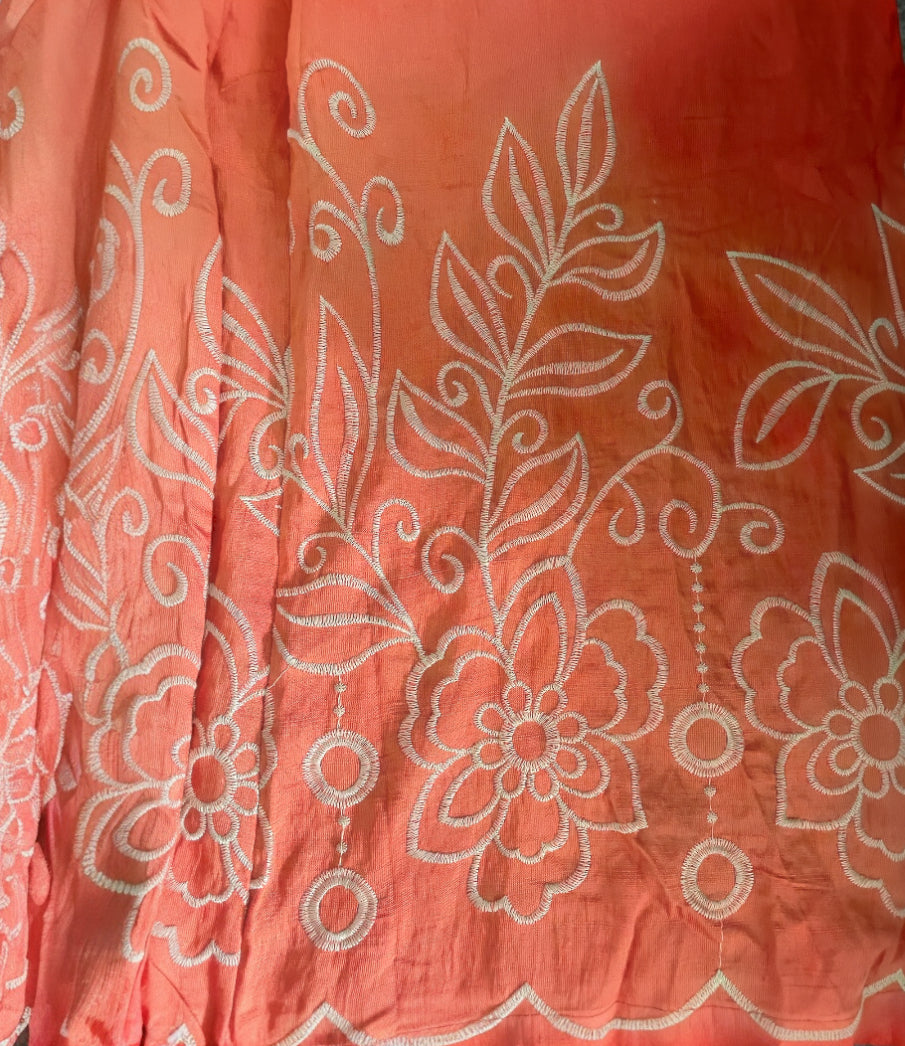 Fancy Fashion Ilara Floral Print Linen Blend Wide Leg Palazzo Pants (2XL)