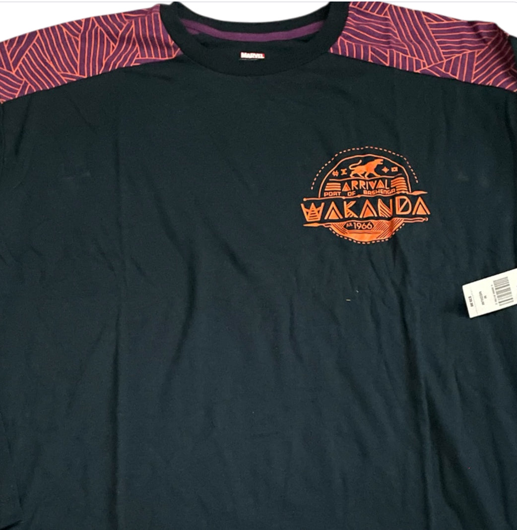Marvel Black Panther "Port of Bashenga" long sleeve graphic t-shirt (Large)