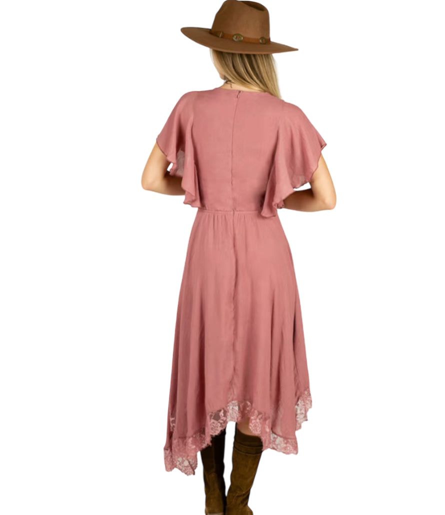 Mia Joy Lakynn Dress in Rose Petal (Large)