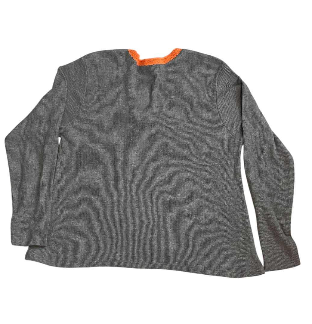 Paper Tee Gray Thermal V Neck Tee (1x)