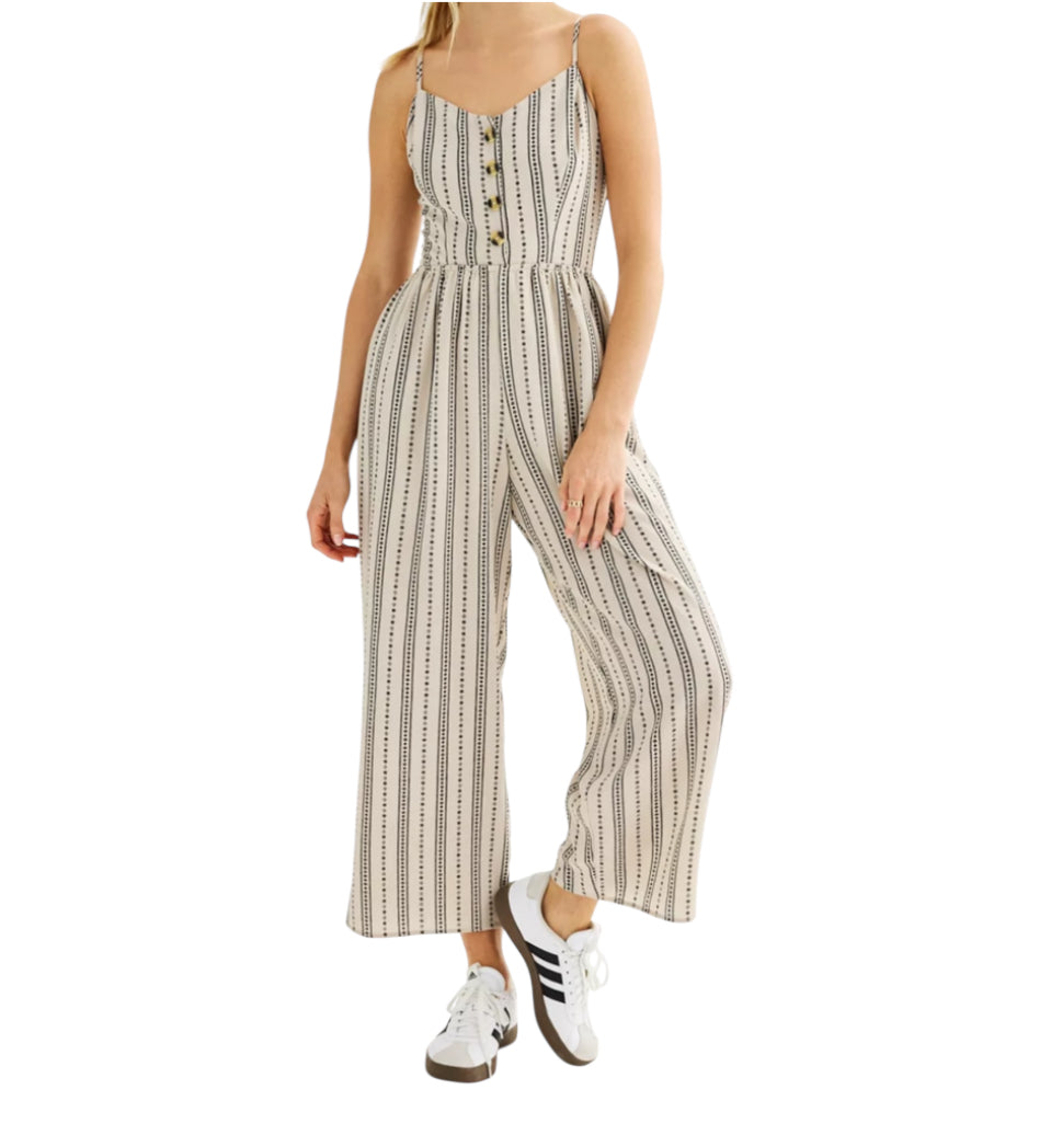 Liberty Love Button-Front Jumpsuit