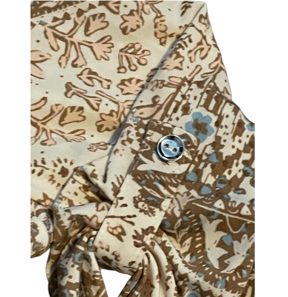 Cure Paisley Floral Print Blouse (1xl)