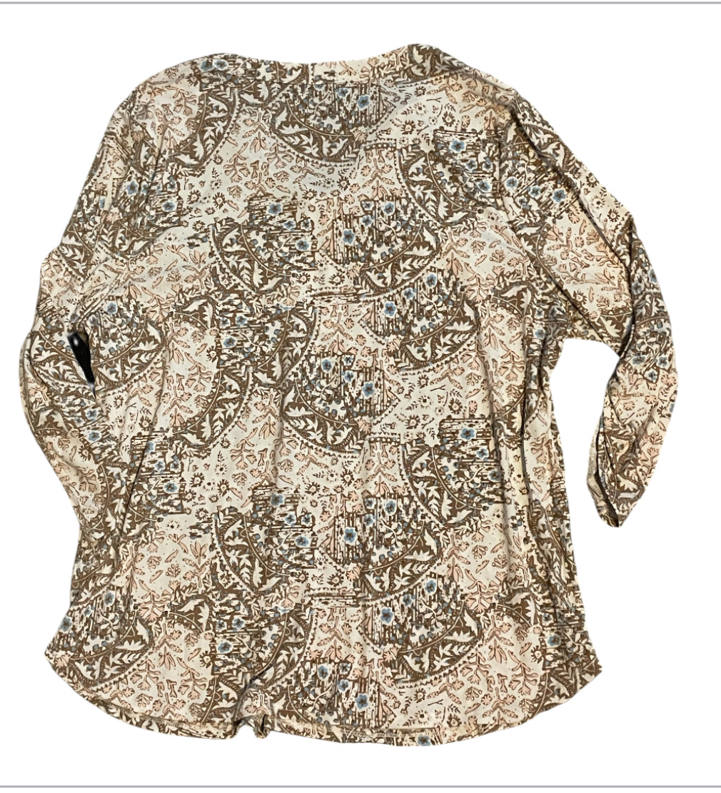 Cure Paisley Floral Print Blouse (1xl)