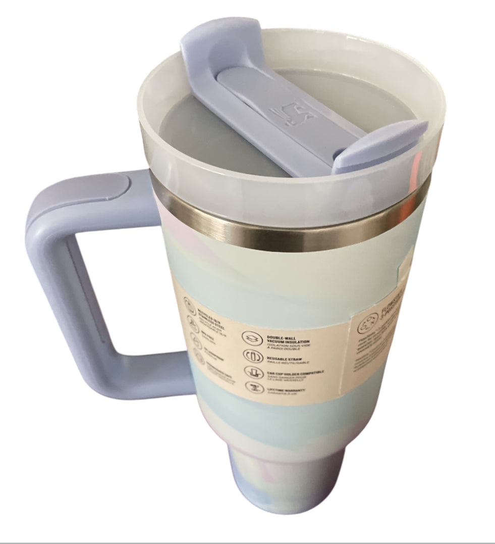 Stanley Blue Tie Dye Quencher Tumbler