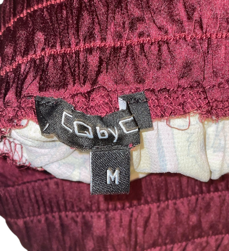 CQ by CQ Patchwork Pleated Maxi Skirt (Medium)