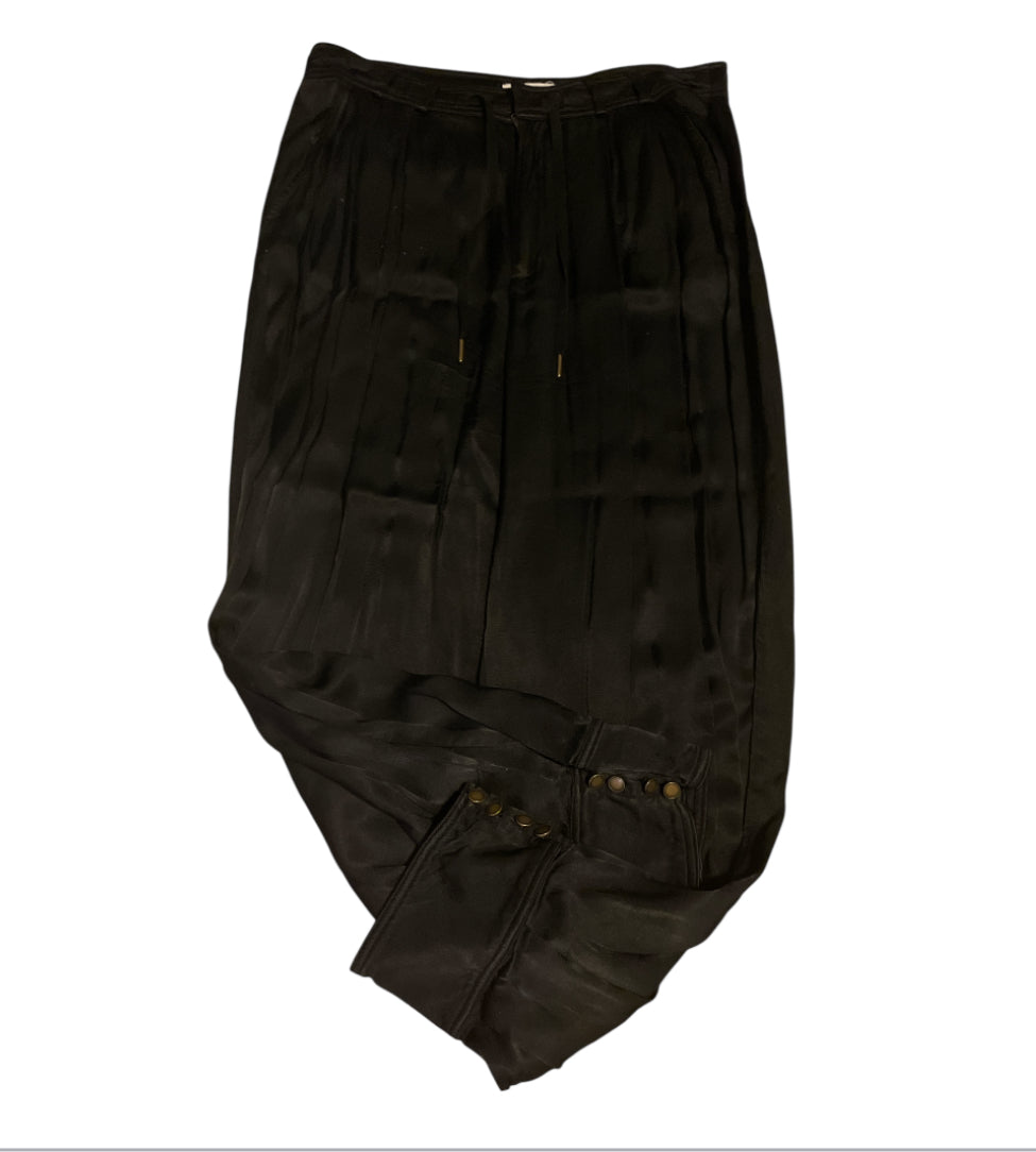 By Anthropologie Silky Cuffed Barrel Pants ( Medium)