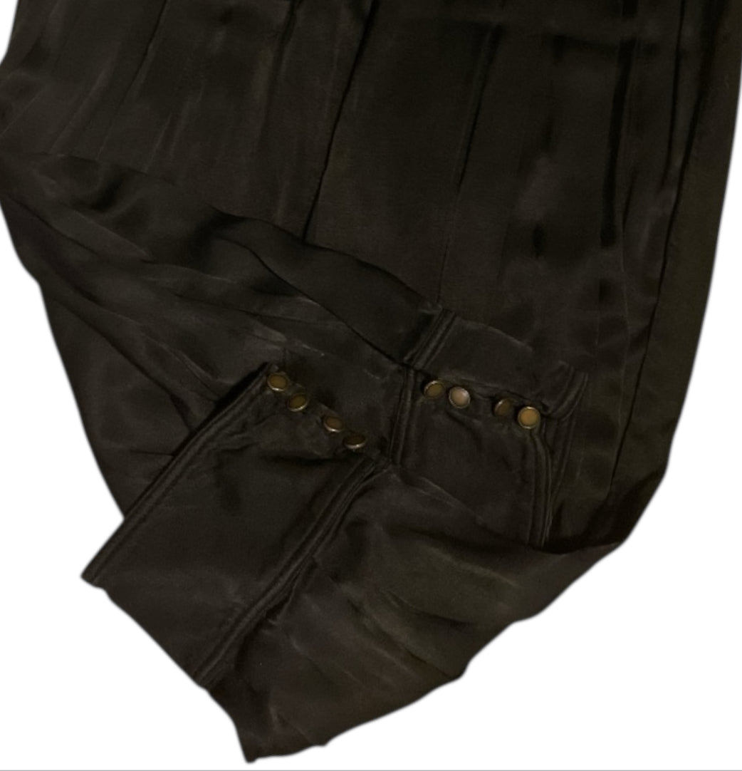 By Anthropologie Silky Cuffed Barrel Pants ( Medium)