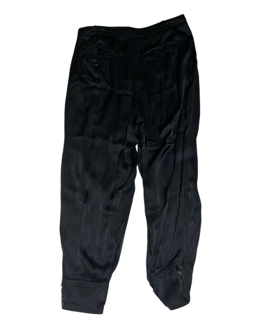 By Anthropologie Silky Cuffed Barrel Pants ( Medium)