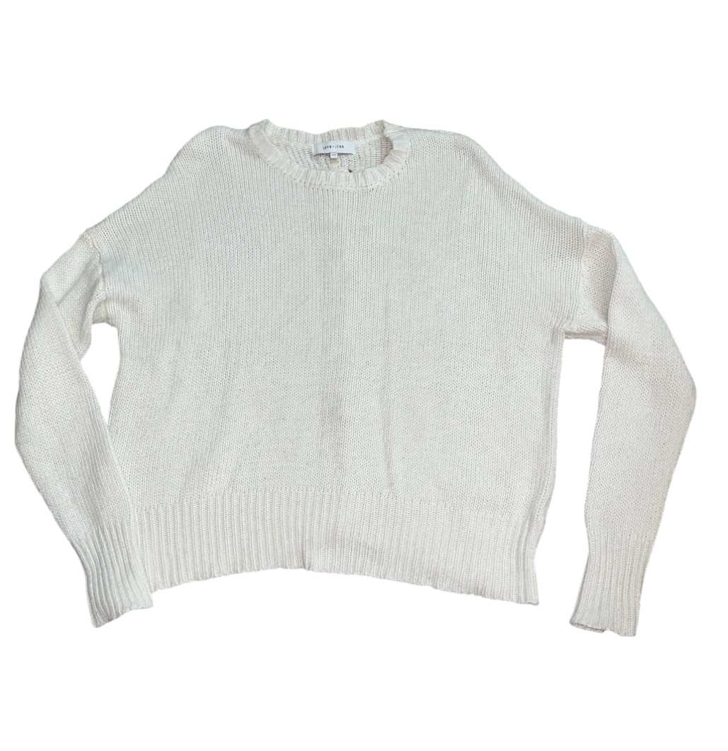 John & Jenn Over Sized Ivory Sweater with Braid Down Back (Large)