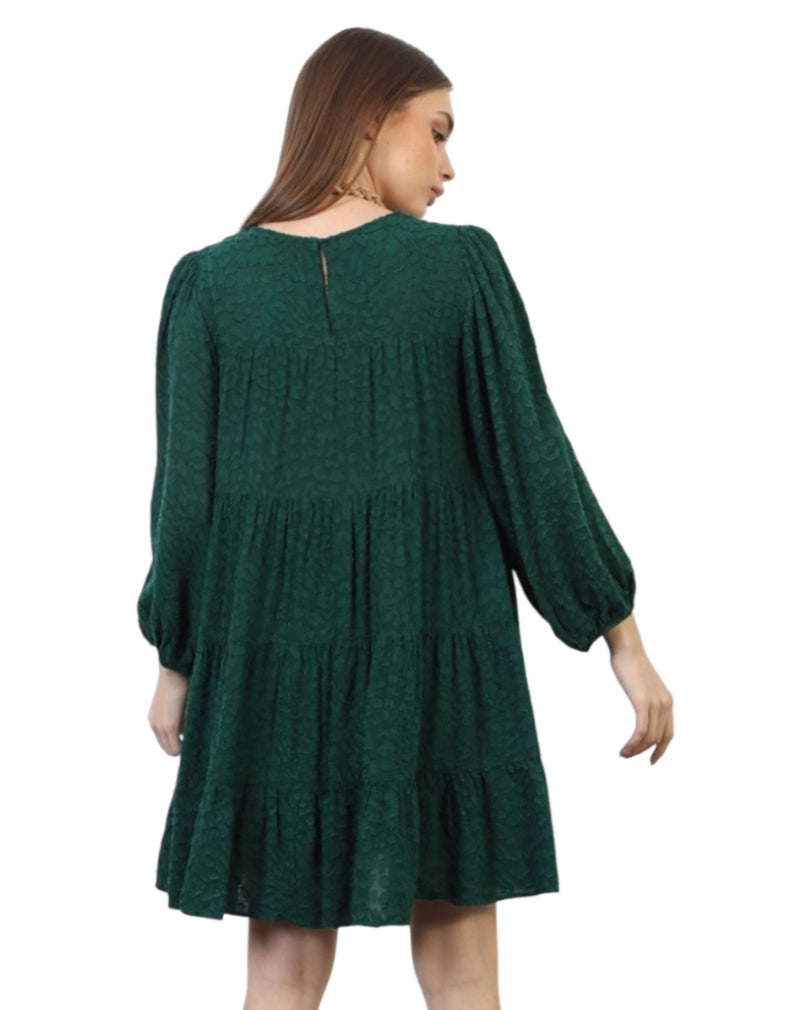 Zara Balloon Sleeve Jacquard Dress (X-Small)