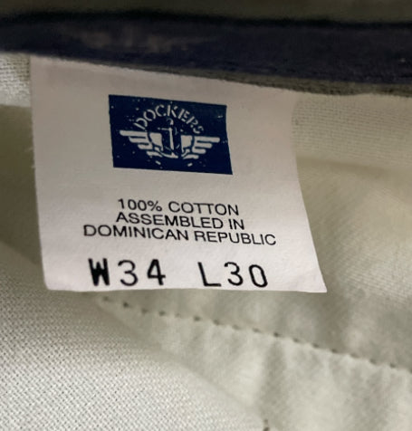 Dockers Classic Fit Olive Green Chinos (34 x 30)