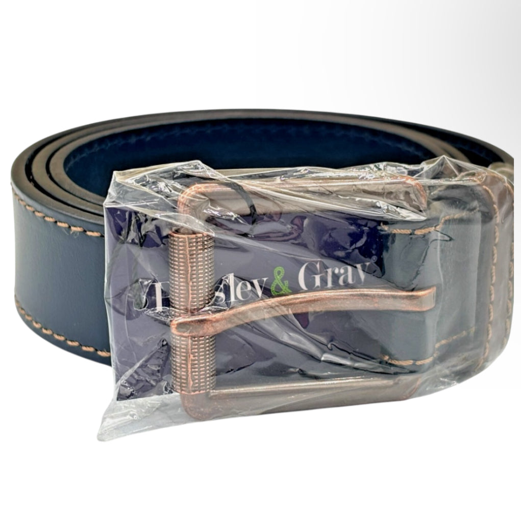 Paisley & Gray Men’s Navy Leather Belt