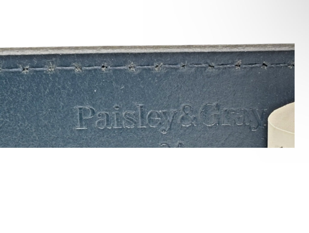 Paisley & Gray Men’s Navy Leather Belt