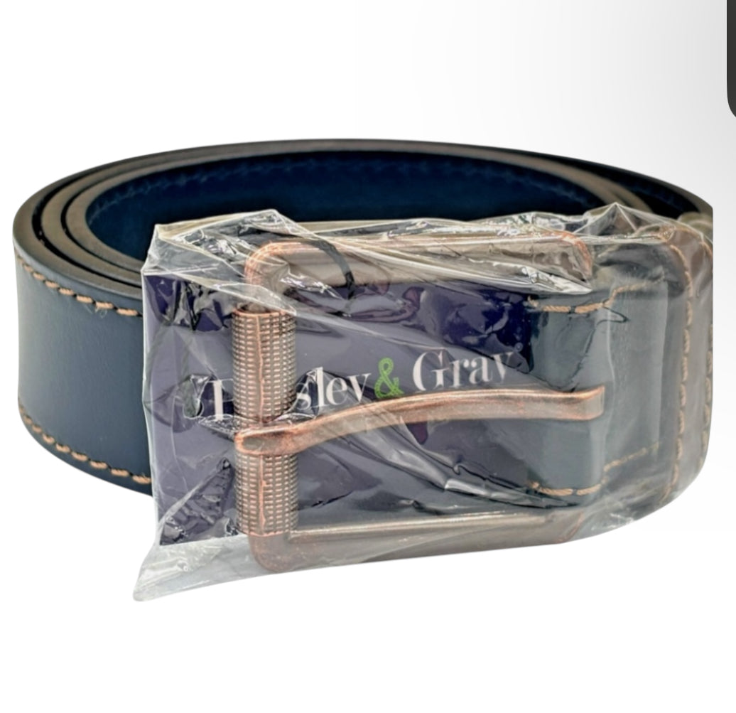 Paisley & Gray Men’s Navy Leather Belt