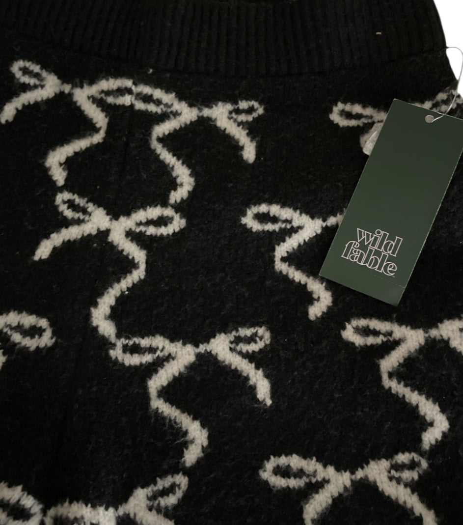 Wild Fable Sweater Shorts with Bow Detailing (X-Small)