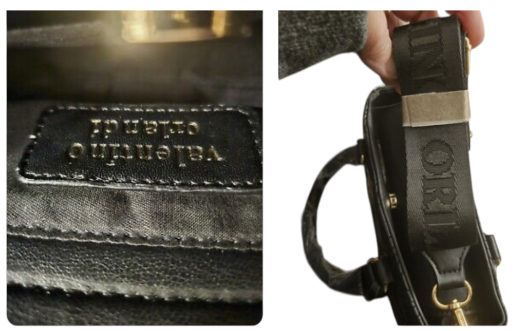 Valentino Orlandi Black Mini Quilted Tote Bag