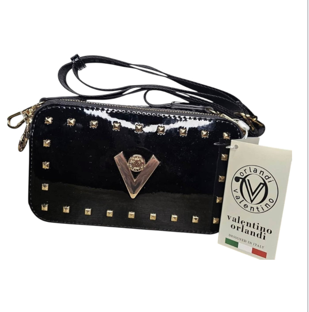 Valentino Orlandi Crossbody Black Camera Bag
