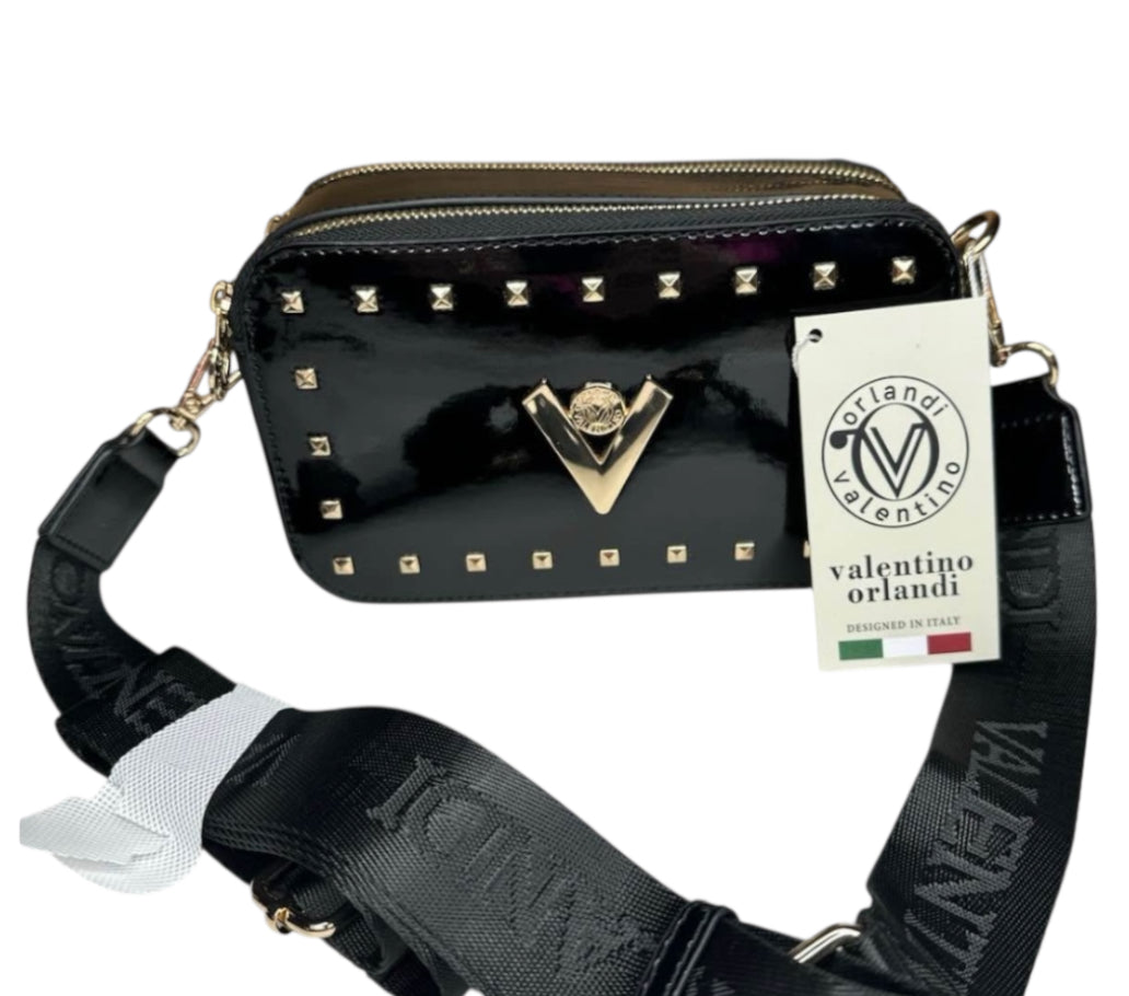 Valentino Orlandi Crossbody Black Camera Bag