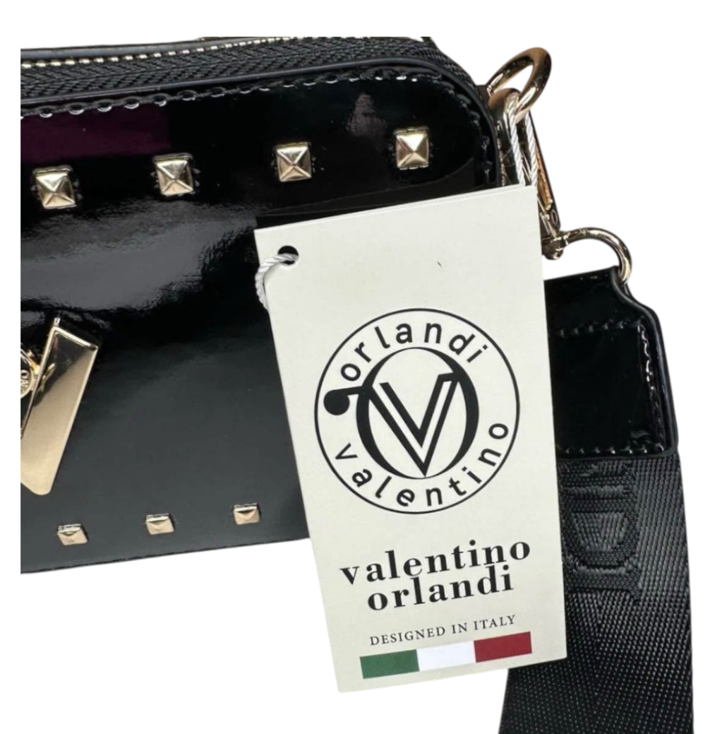 Valentino Orlandi Crossbody Black Camera Bag
