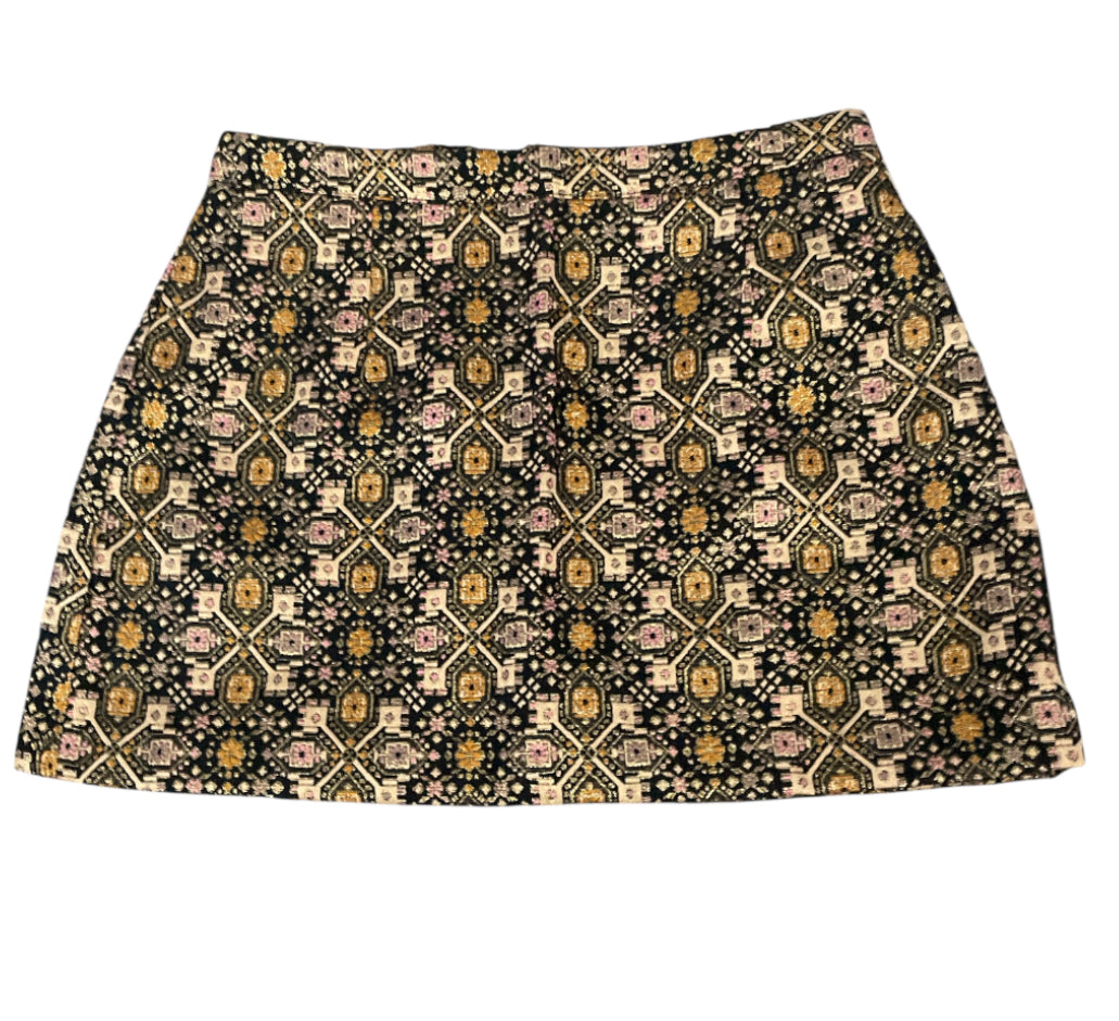 Forever 21 Metallic Jacquard Detail Skirt (Medium)