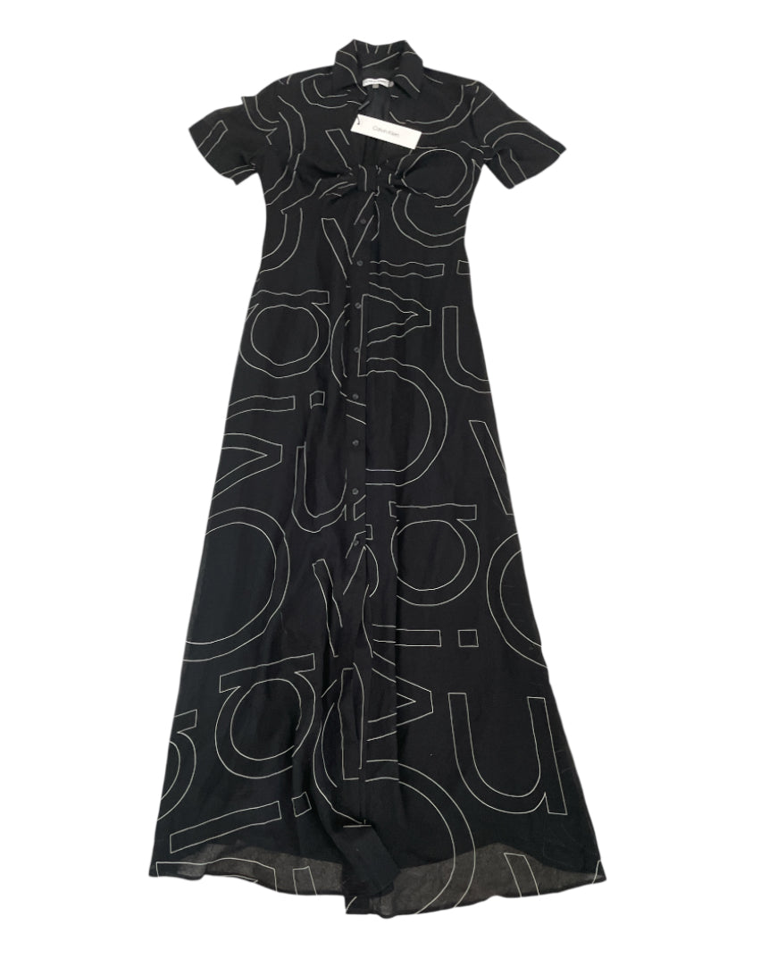 Calvin Klein Letter Print Shirt Dress (2)