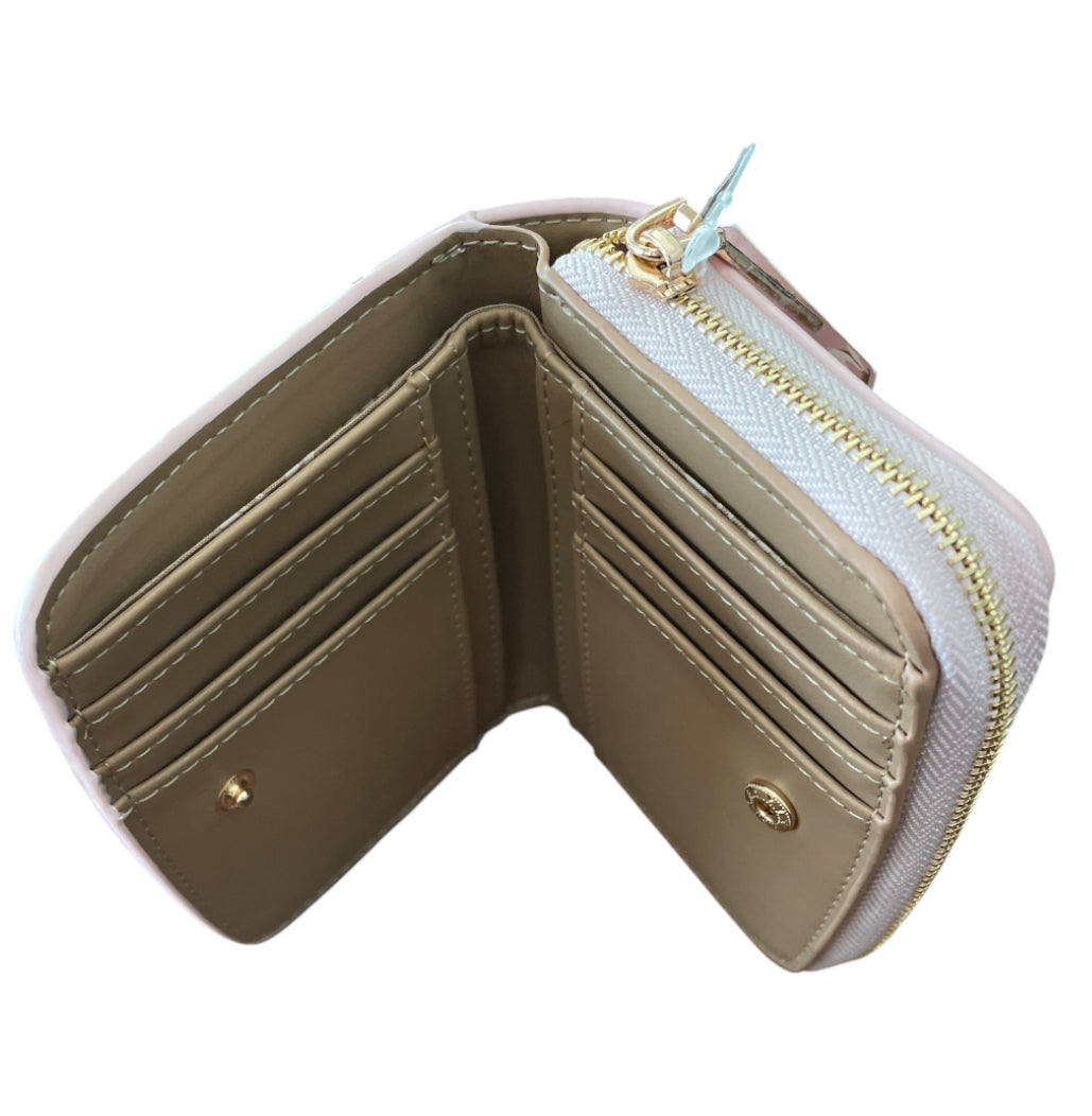 Anne Klein Pink a Boo Embossed Logo Wallet