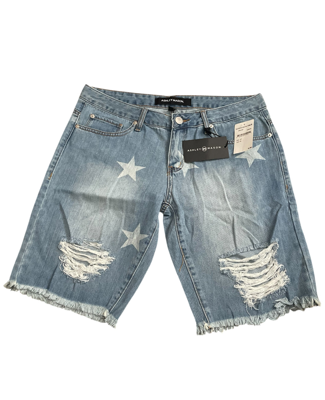 Ashley Mason Bermuda Denim Shorts Distressed Star (29)