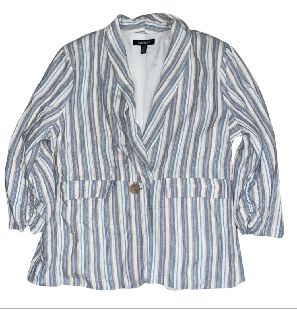 Ellen Tracy Linen Blend Blazer (X-Large)