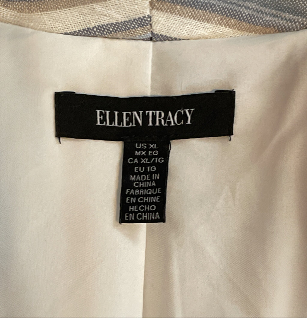 Ellen Tracy Linen Blend Blazer (X-Large)