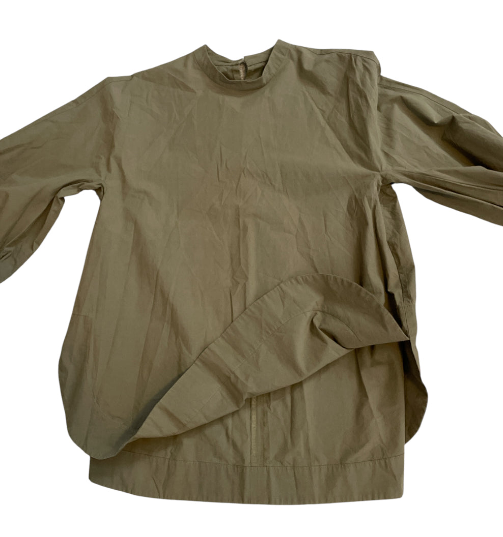 Intentionally Army Green Balloon Sleeve Blouse (Large)