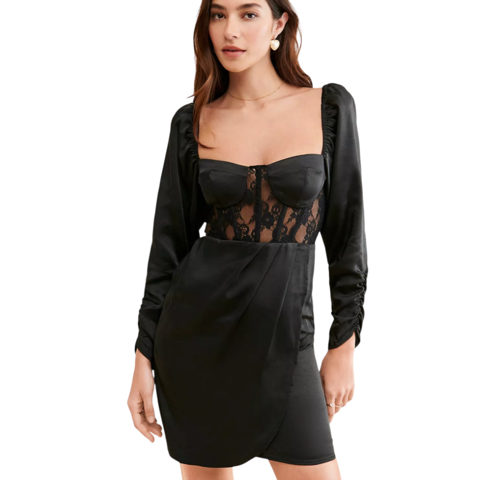 ASTR the Label Lace Bustier Dress (X-Large)