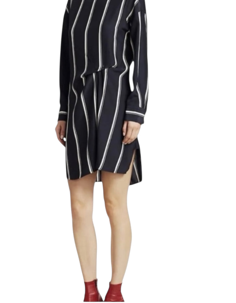 CAARA Navy & White Striped Dress (Small)